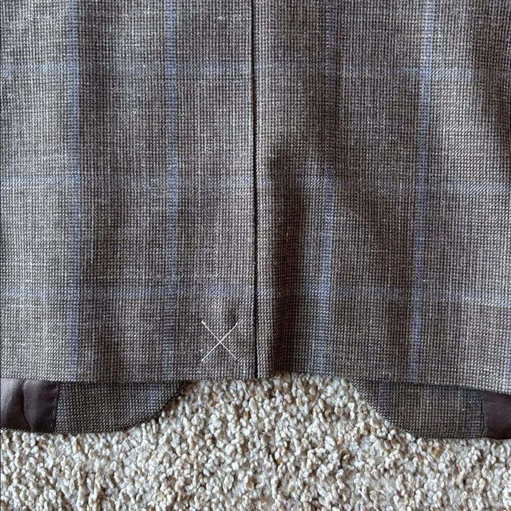 NWT Lauren Ralph Lauren RL Ultraflex Brown Blue Windowpane Check Blazer 41 S